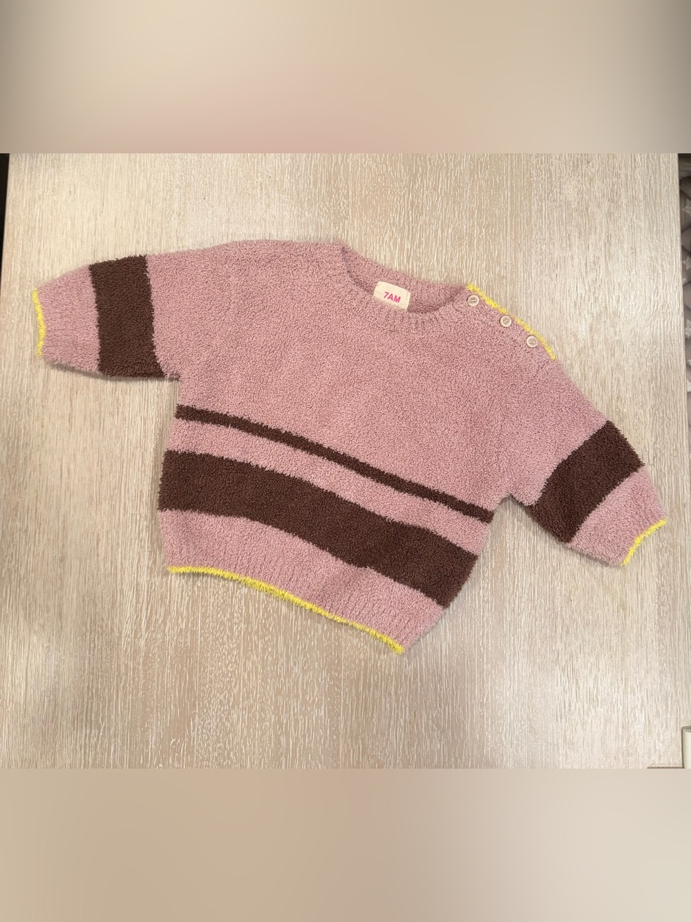 7am Enfant Fuzzy Sweater age 3-6 months